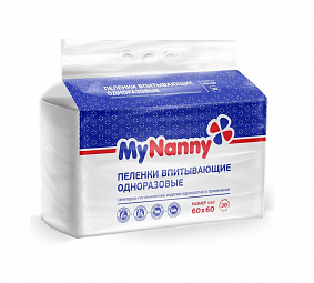 My Nanny disposable absorbent underpads 60×60 cm 30 pcs